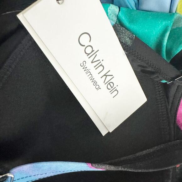 Calvin Klein Twist Front Tummy Control One Piece Swimsuit Size 6 - Picture 7 of 10